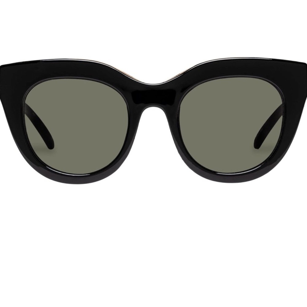 Le Specs Air Heart Black and Gold Sunglasses